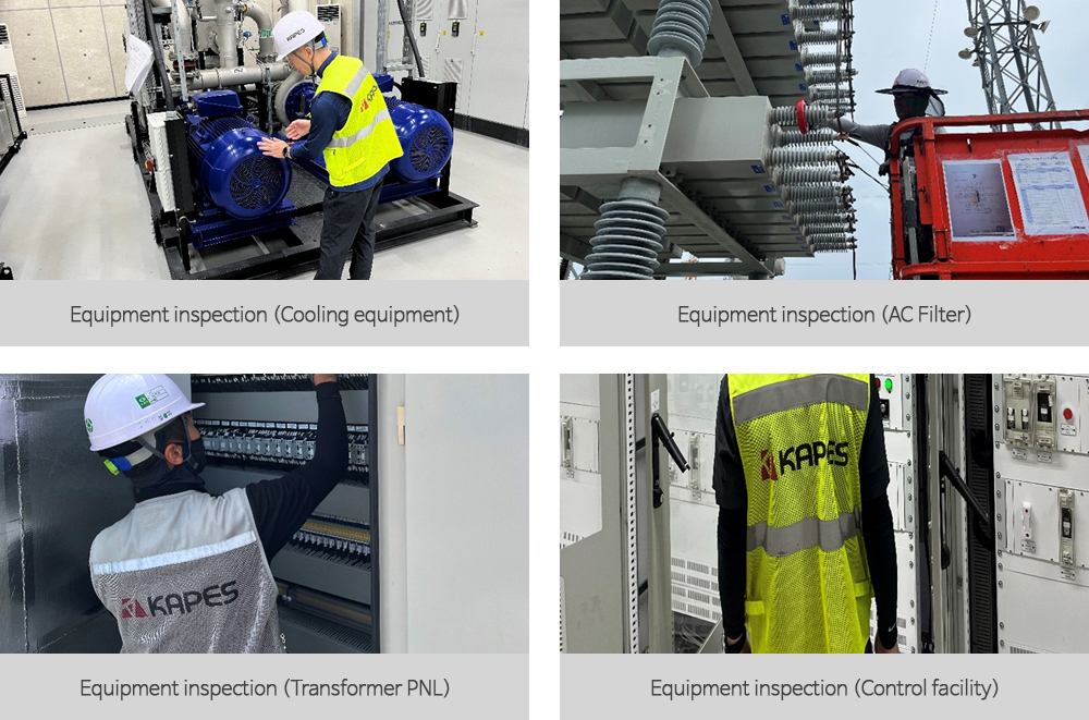 Equipment inspection (Cooling equipment), Equipment inspection (AC Filter), Equipment inspection (Transformer PNL), Equipment inspection (Control facility) Images